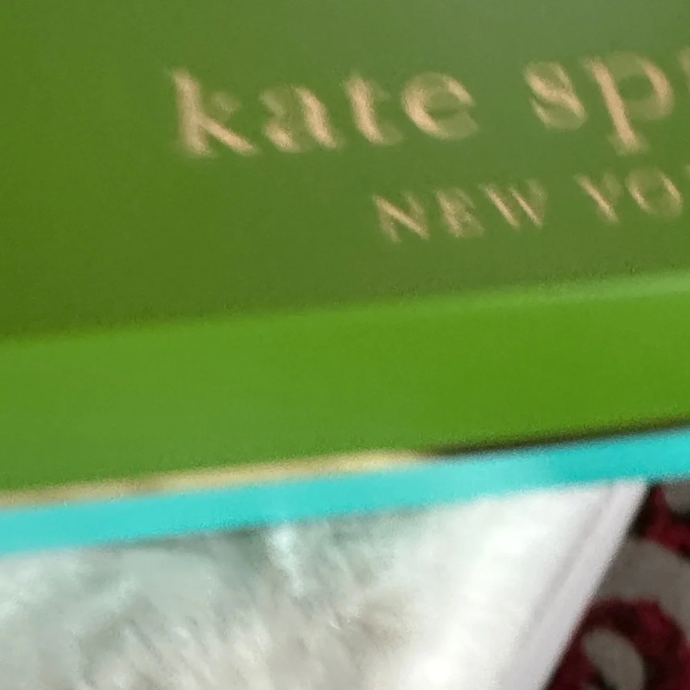Kate Spade Green/Blue Gift Box with Blue Ribbon